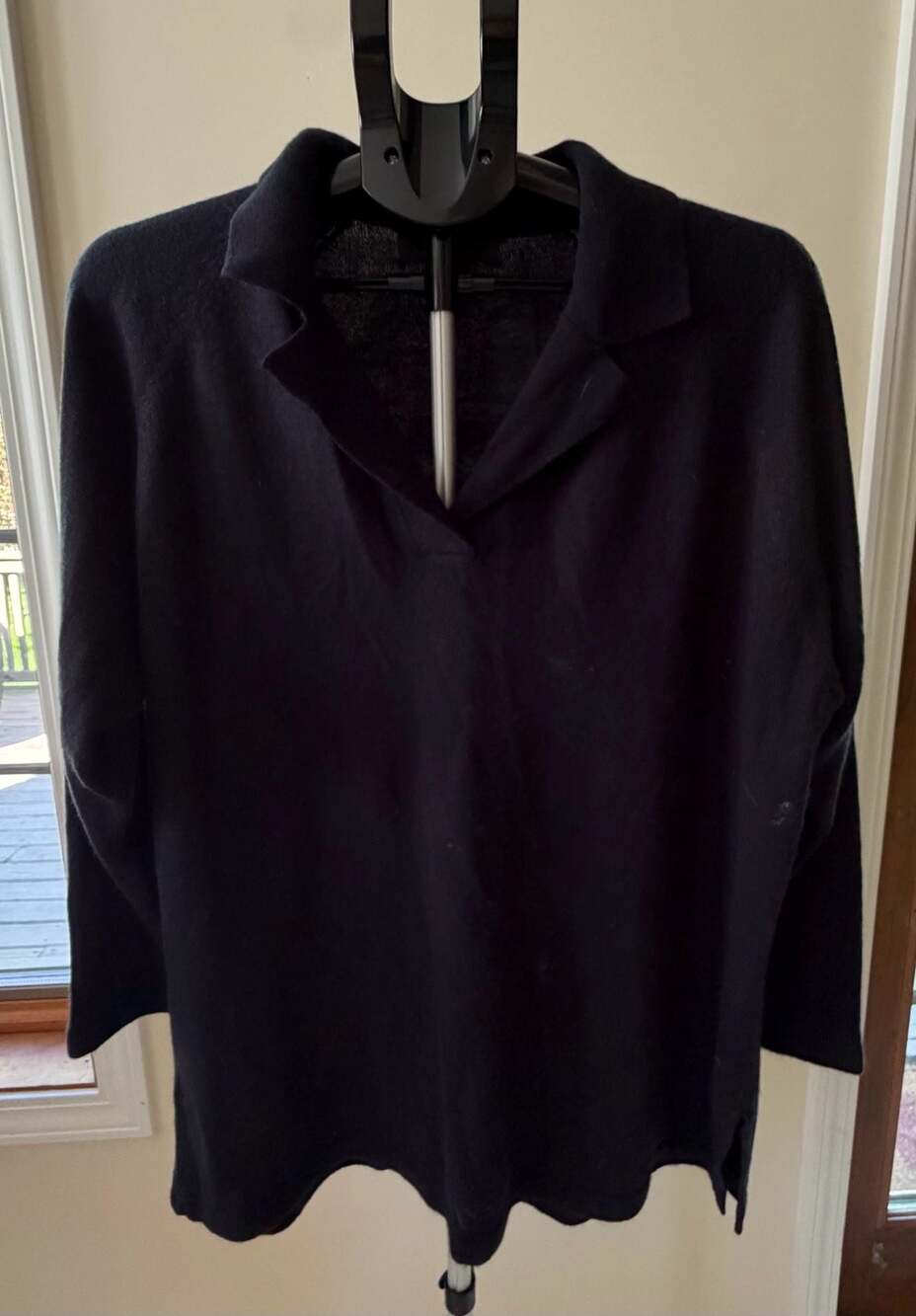 Designs & Co Lane Bryant Black Knit Collared Pullover Sweater Size 22/24